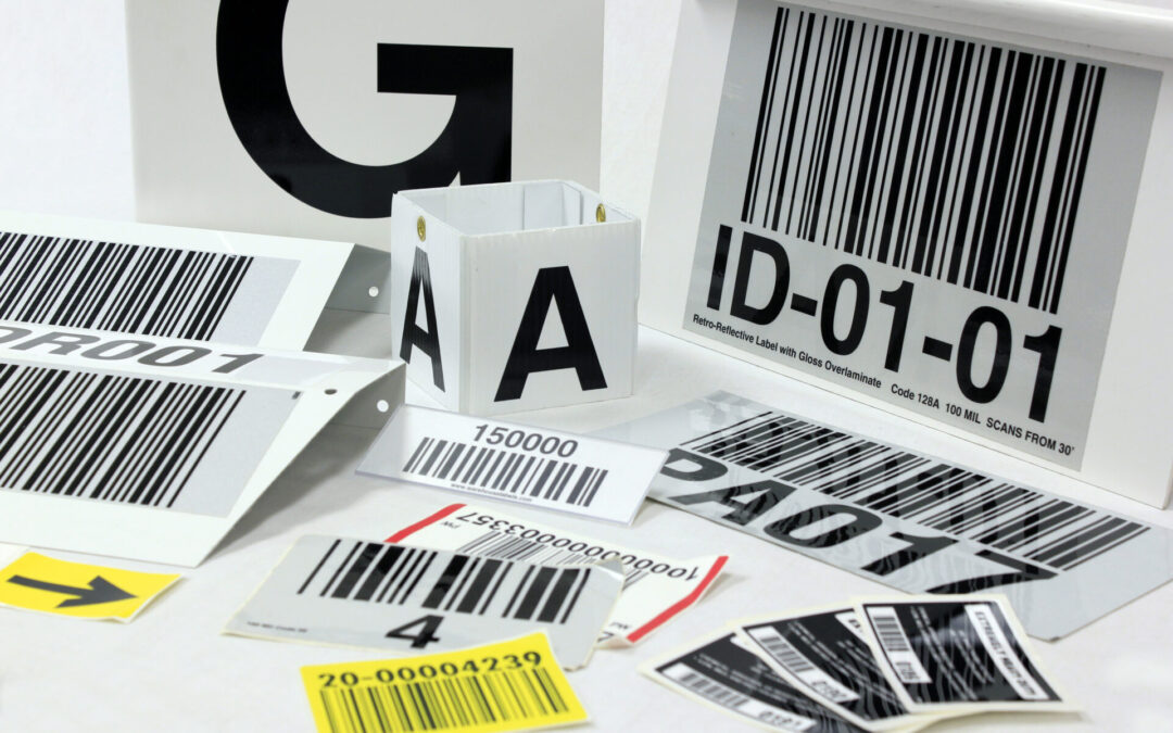 Many types of labels in a pile