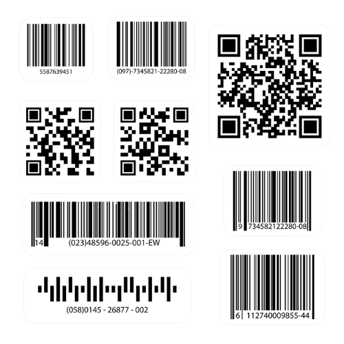 Different images of bar codes